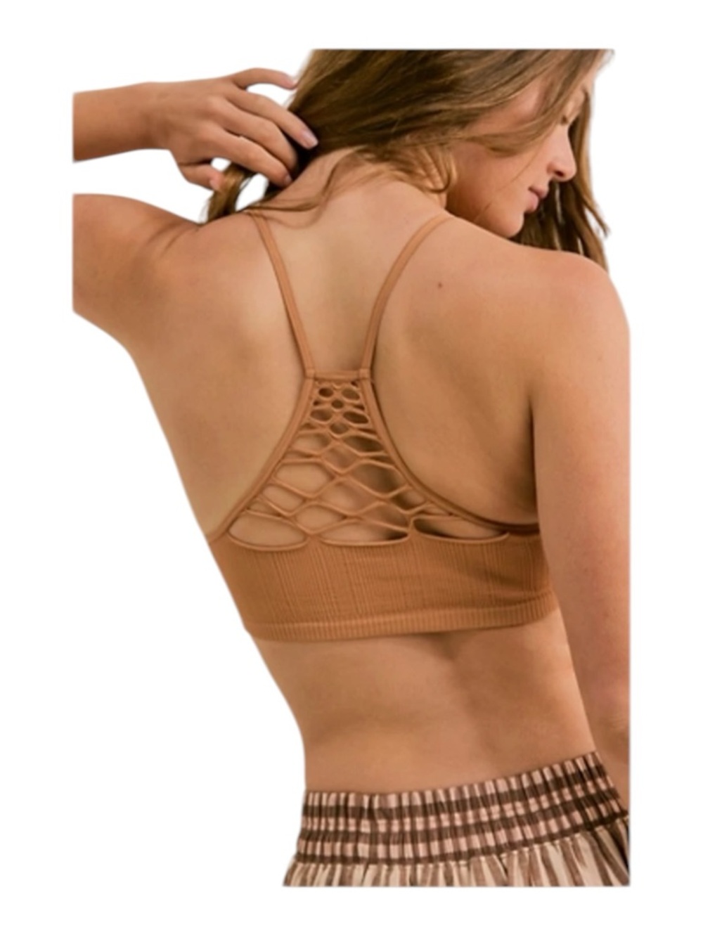Free People Baby Racerback Bralette Amber Waves M/L
